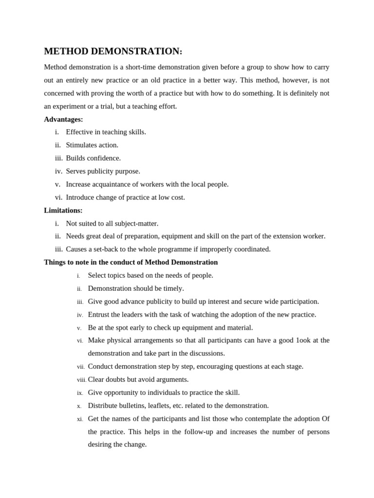 Method and Result Demonstration | PDF
