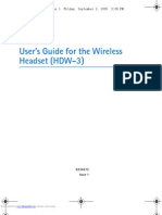 User's Guide For The Wireless Headset (HDW-3) : 9234572 - hdw3 - 1 - en - FM Page 1 Friday, September 2, 2005 3:08 PM
