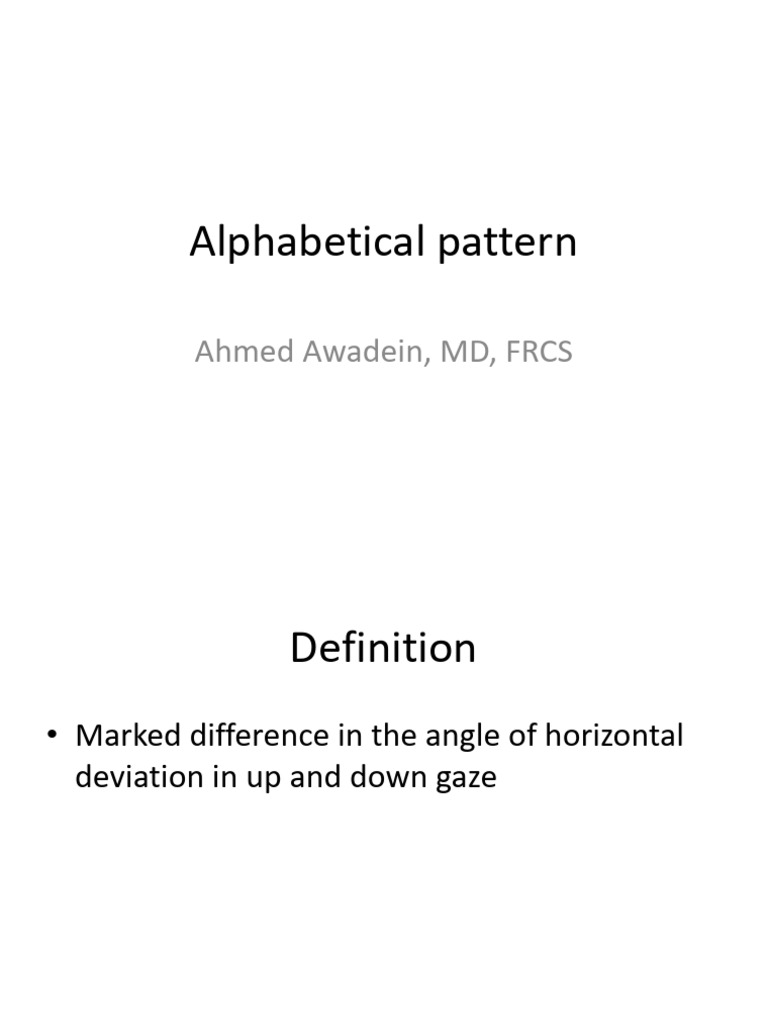Pattern Strabismus | PDF