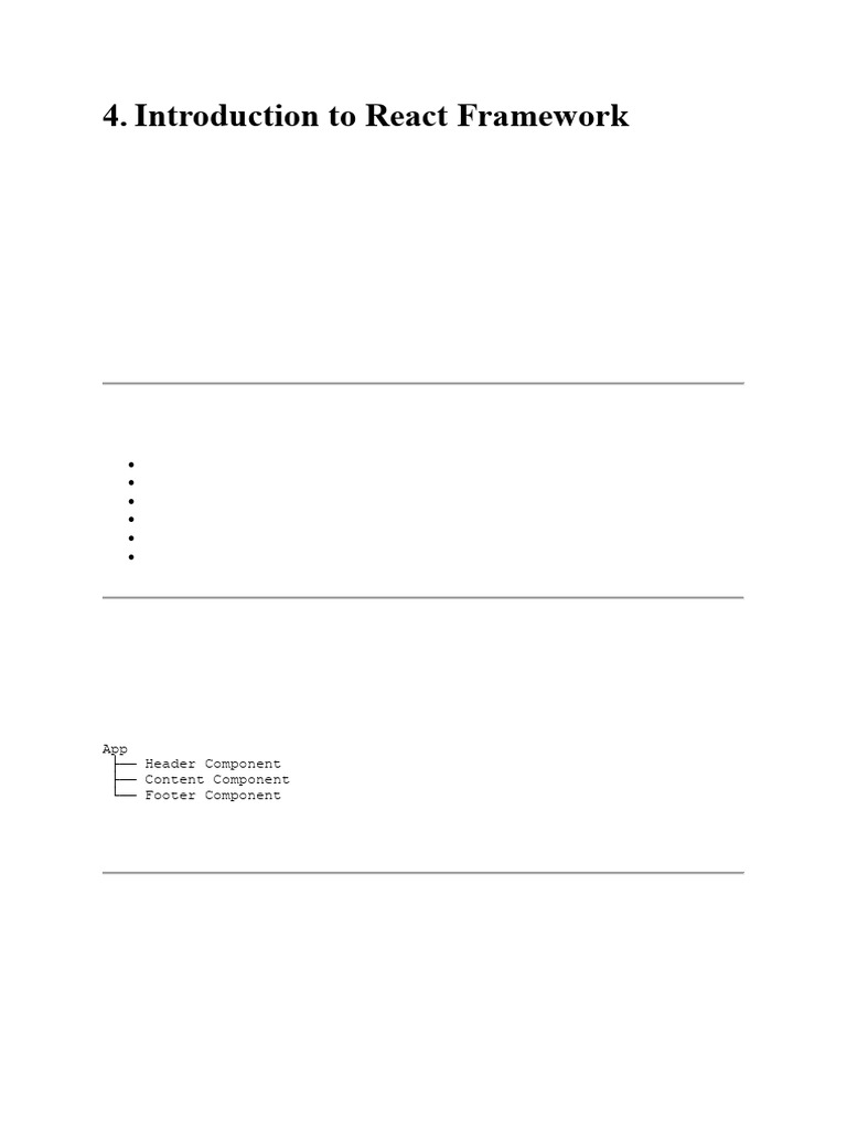 4.Introduction to React Framework | PDF | Computer Libraries | Software ...