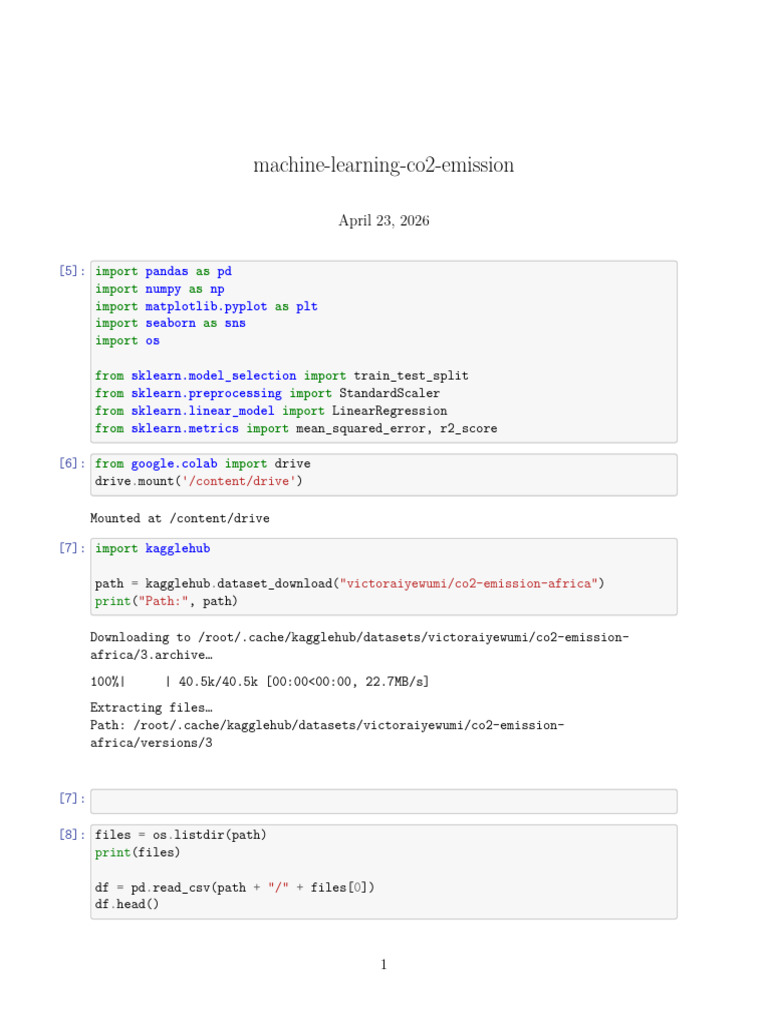 Machine Learning Co2 Emission | PDF
