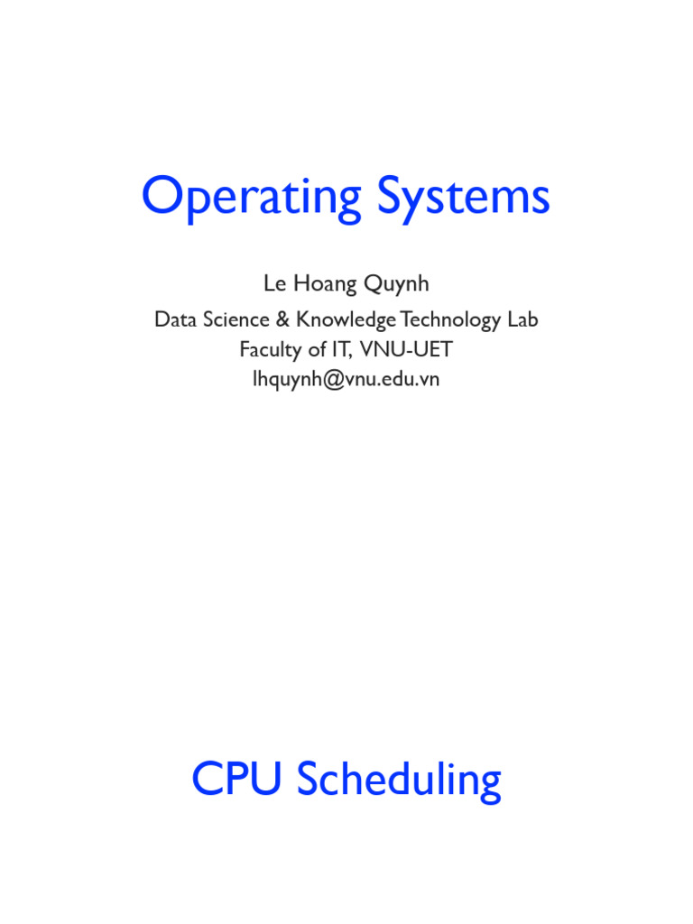 Lecture 05 CPUScheduling | PDF | Scheduling (Computing) | Process ...