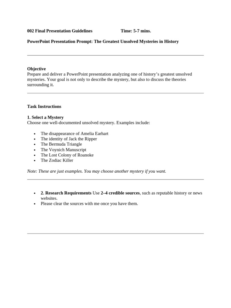 002 Final Presentation Guidelines | PDF