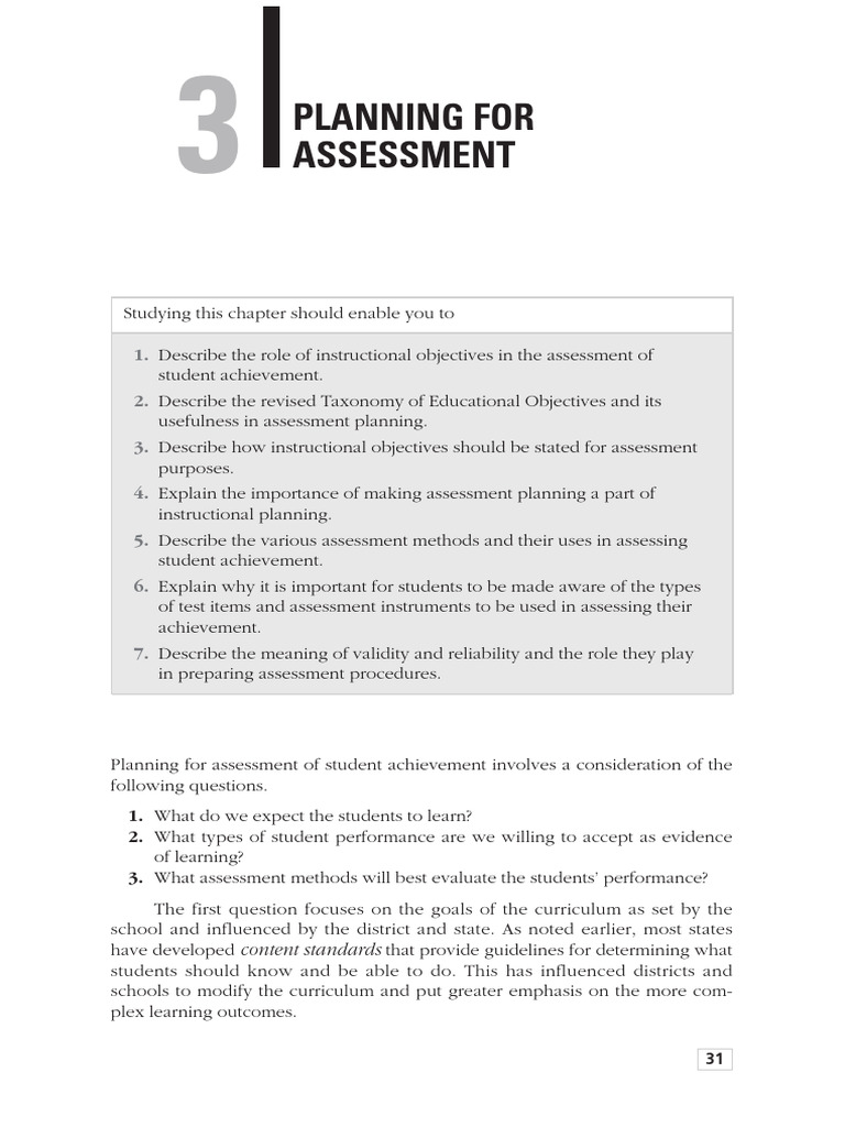 Chapter 3 Assessment of Student Achievement | PDF | Educational ...