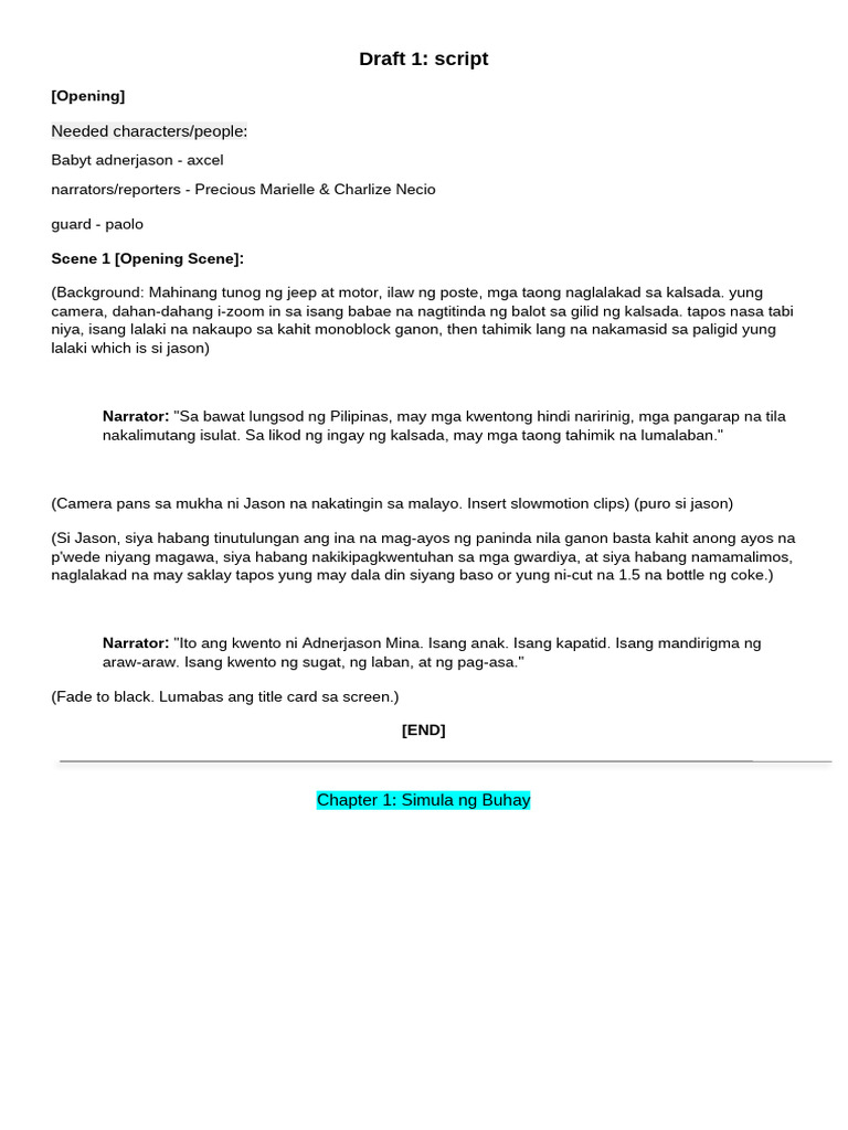 Script Final Draft 21st Edited | PDF