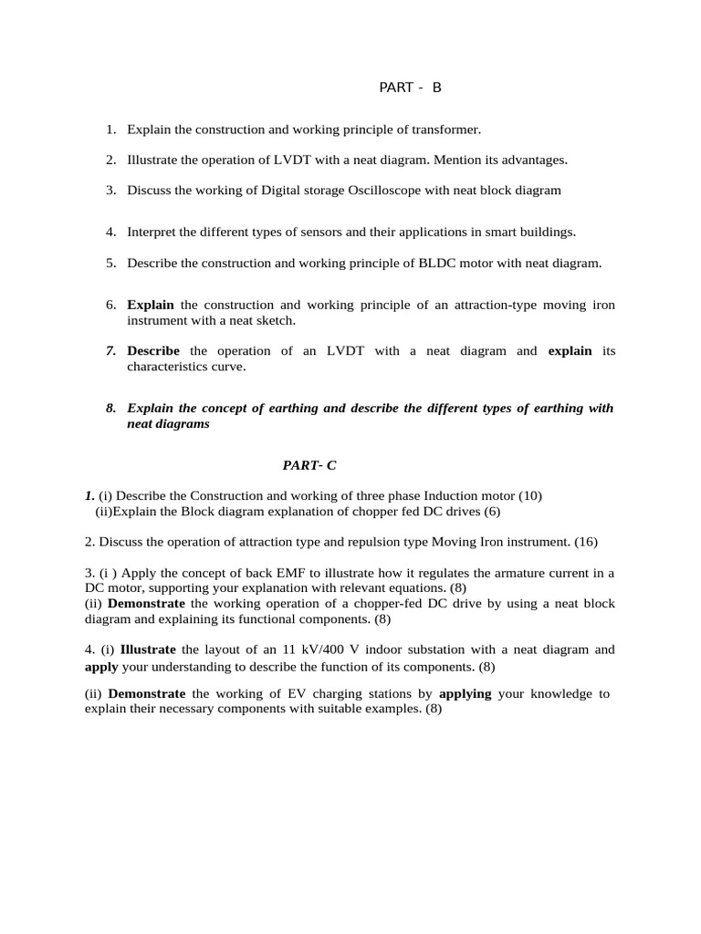 Beee Important Questions | PDF