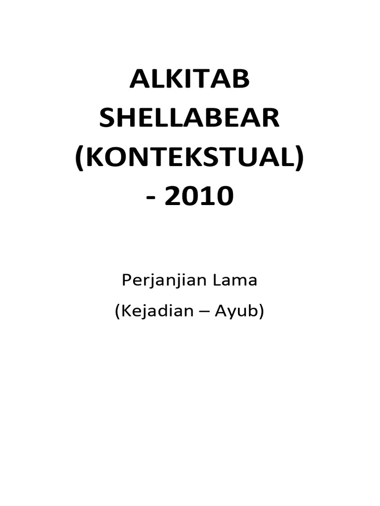2010 Shellabear Pl Kejadian-Ayub | PDF