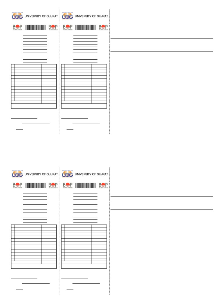 Challan Forms 23014198 | PDF | Fee | Payments