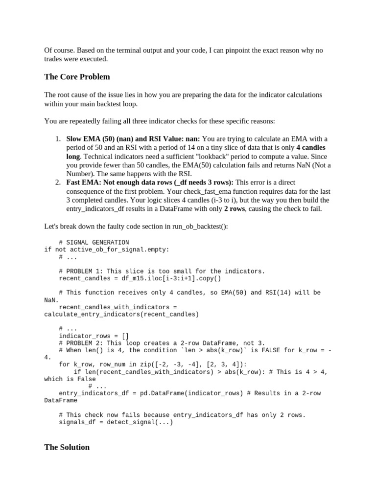 Part2 Backtest OB Bot Single Symbol Prompt 2 | PDF | Software ...