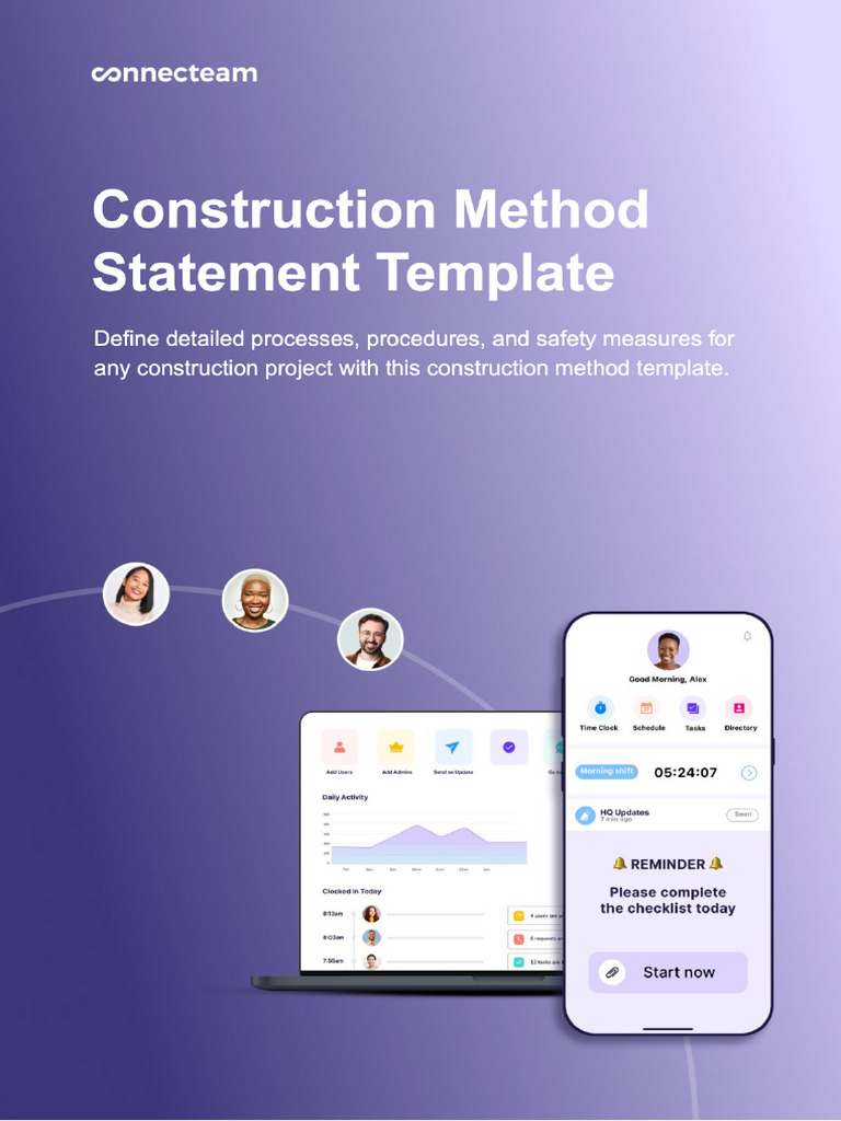 Construction Method Statement Template | PDF | Safety | Regulatory ...
