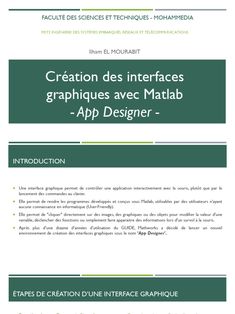 AppDesigner Matlab | PDF | Interface graphique | Application