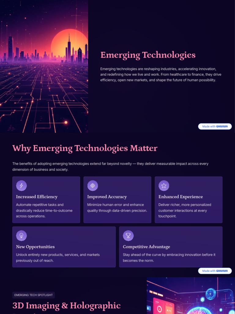 Emerging Technologies | PDF | Augmented Reality | Artificial Intelligence