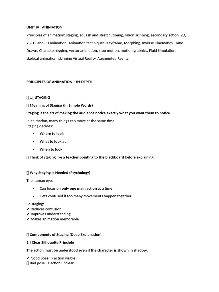 Unit IV Animation Multimedia and Animation | PDF | Virtual Reality ...