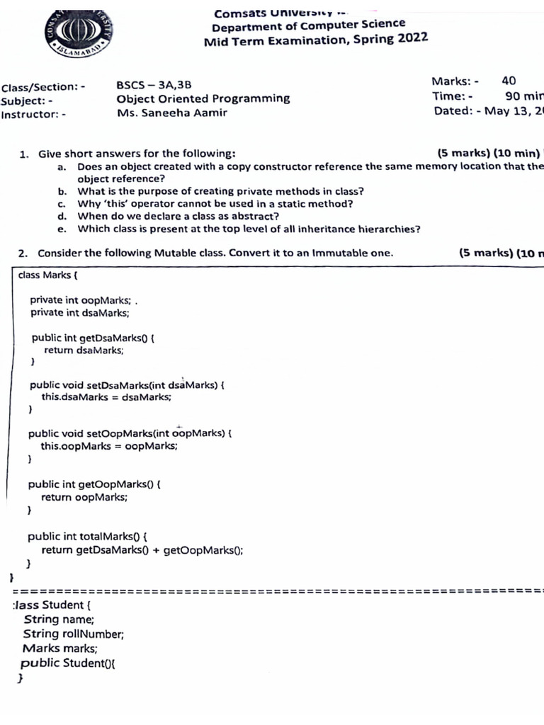 SP22 MidTerm | PDF