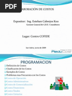 Elaboracion Costos 2009
