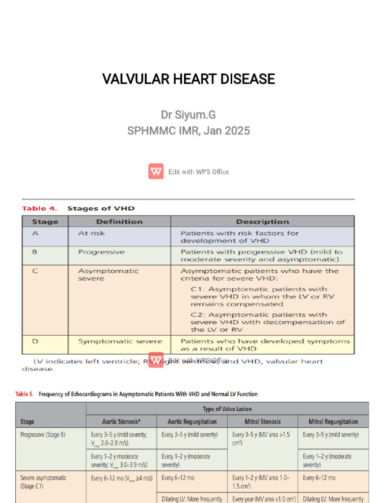 Valvular Heart Disease | PDF | Heart | Cardiovascular System