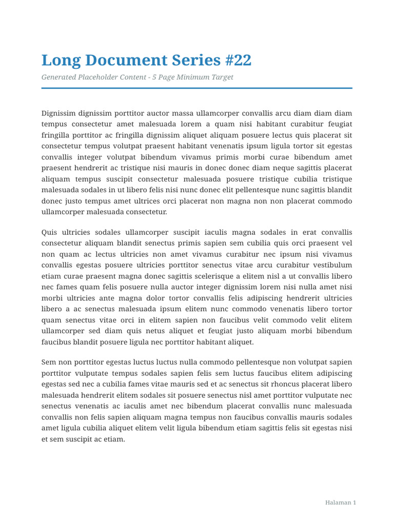 Lorem Ipsum Long Doc 22 | PDF