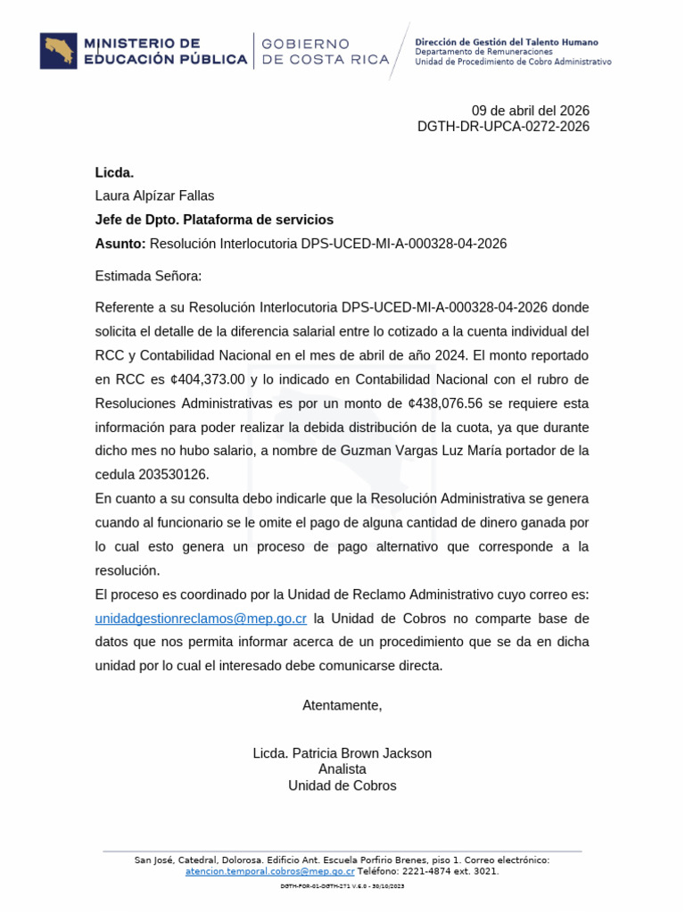 Dgth-dr-upca-- Guzman Vargas Luz Maria Cedula 203530126 | PDF