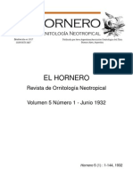 Revista El Hornero, Volumen 5, N° 1. 1932.