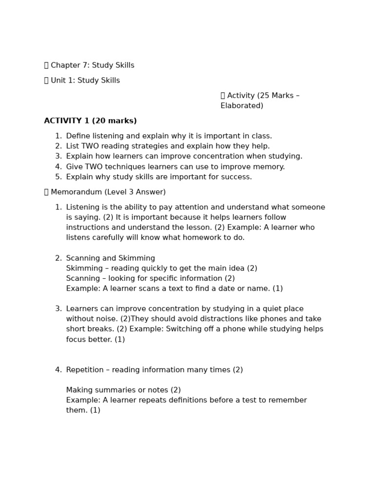 Life Orientation Grade 10 | PDF | Study Skills | Thought