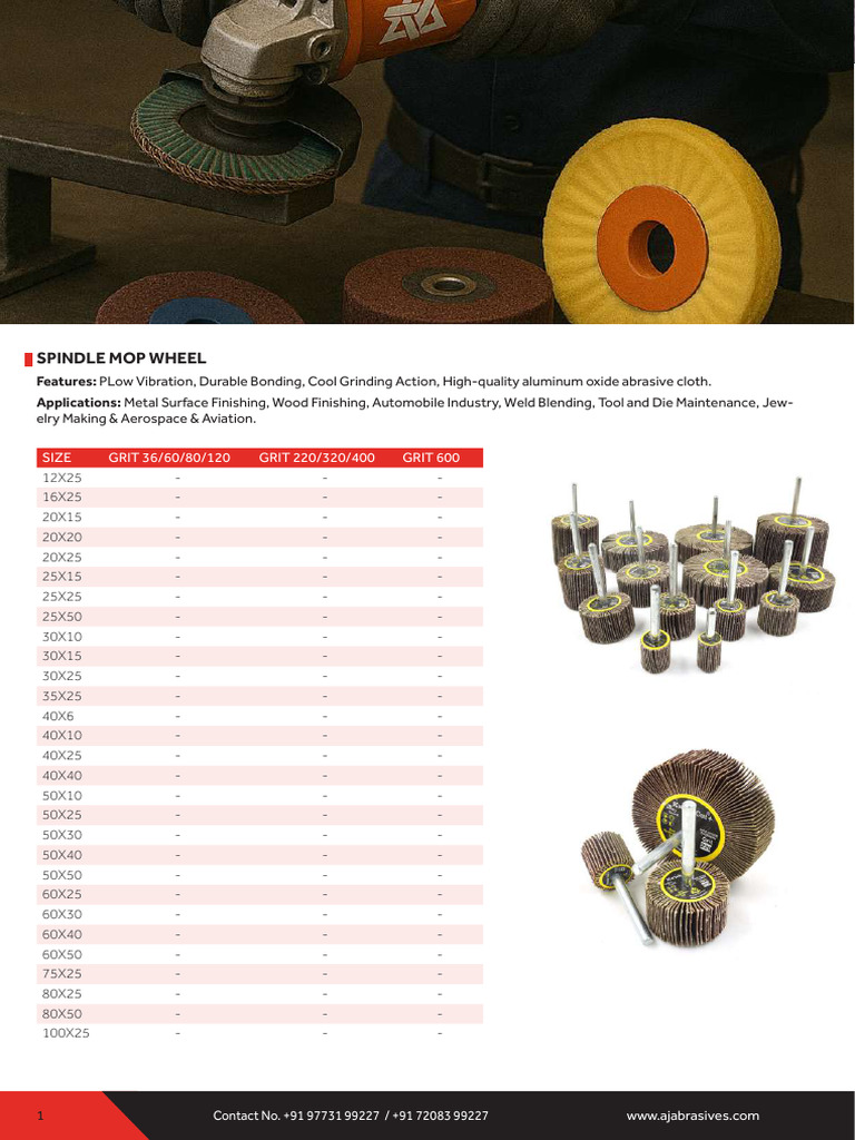 AJ Abrasives-Product Catalogue | PDF | Abrasive | Brush