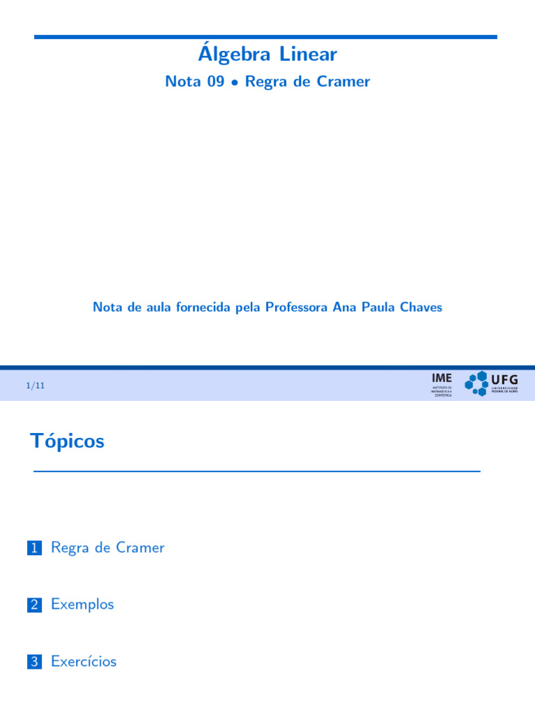 Lgebra Linear Det 6 | PDF | Sistema de equações lineares | Relações ...