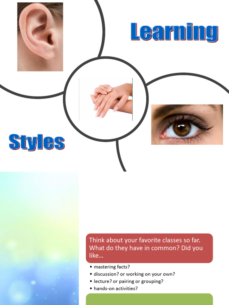 4 Types of Learing Styles Ppt-updated | PDF | Learning Styles | Learning