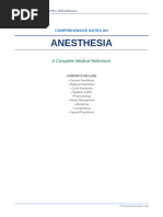 Anesthesia Overview and Key Notes | PDF | Anesthesia | Health Care