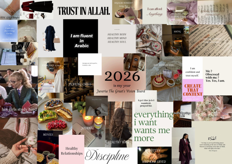 Juveria the Great’s Vision Board | PDF | Phonetics | Japanese Writing ...