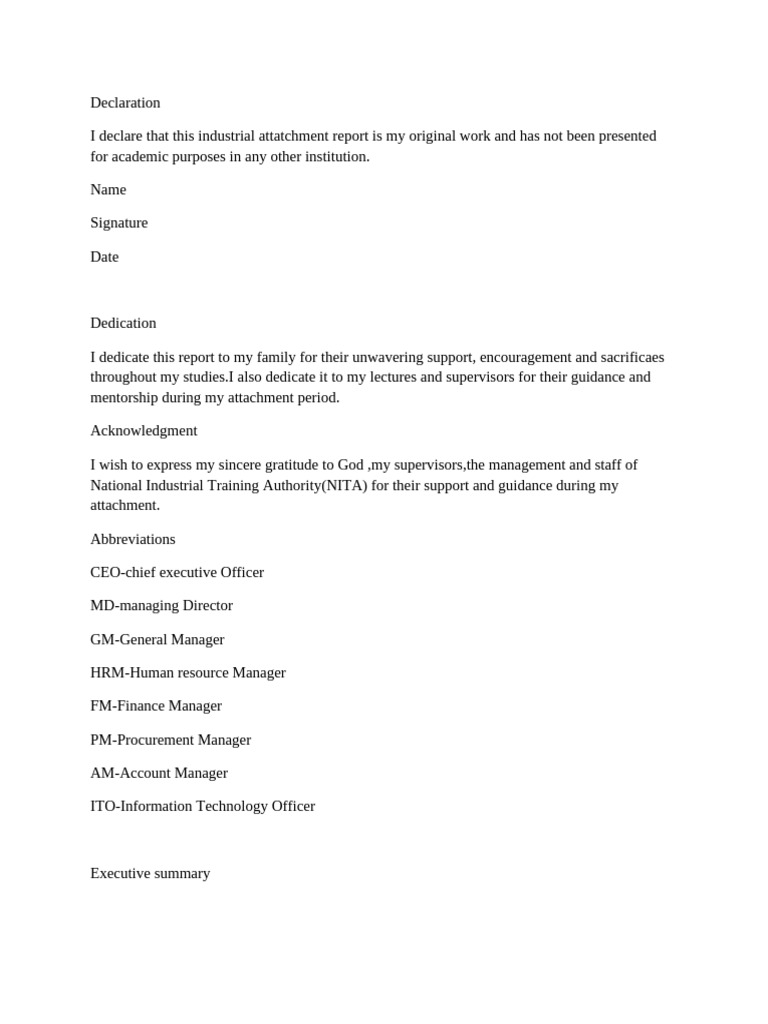Declaration | PDF | Accounting | Leadership
