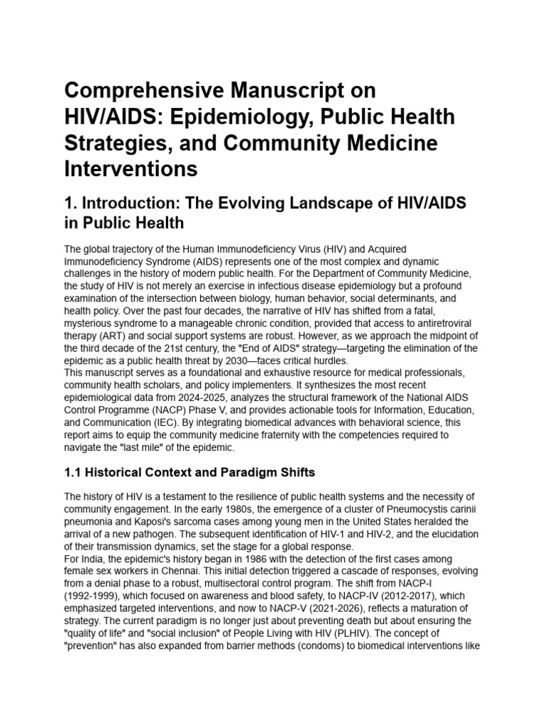 HIV AIDS Awareness Manuscript Outline | PDF | Public Health | Hiv/Aids