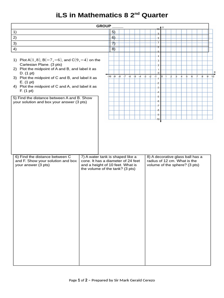 Math 8 Q2 - iLS | PDF