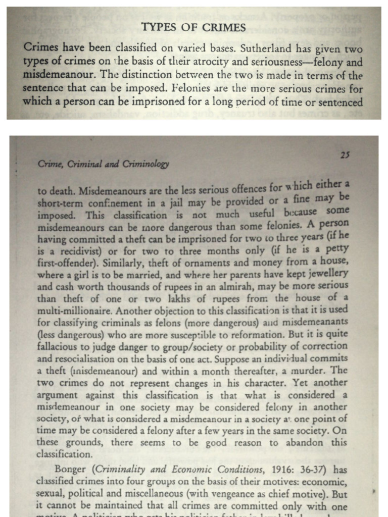 Types of Crimes | PDF