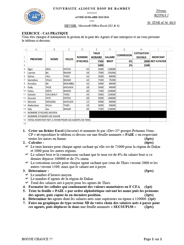 Dev g2-4-Excel Uadb l2 Ecoma | PDF