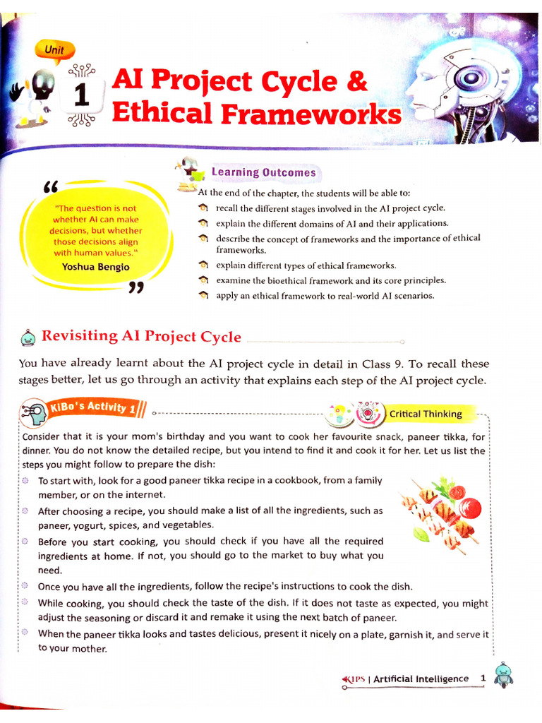 (AI Project Cycle & Ethical Framework) | PDF