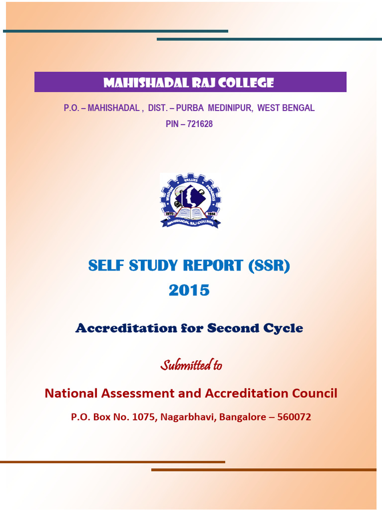 Self Study Report (SSR) 2015: Mahishadal Raj College | PDF | Curriculum