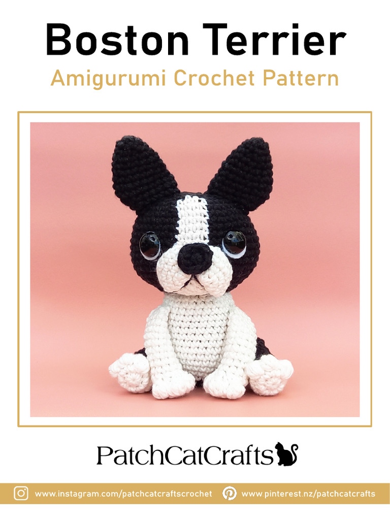Boston Terrier Crochet Pattern | PDF | Crochet | Yarn