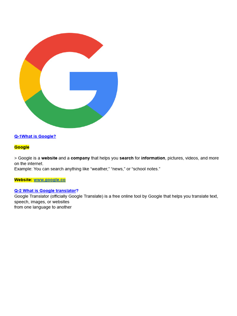 Topic (Google&Google Translator) | PDF