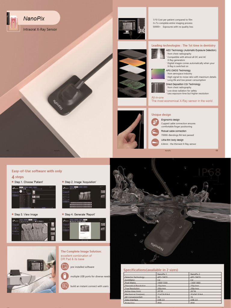 Eighteeth Intraoral RVG X Ray Sensor NanoPix 1 Catalogue PDF | PDF | X ...