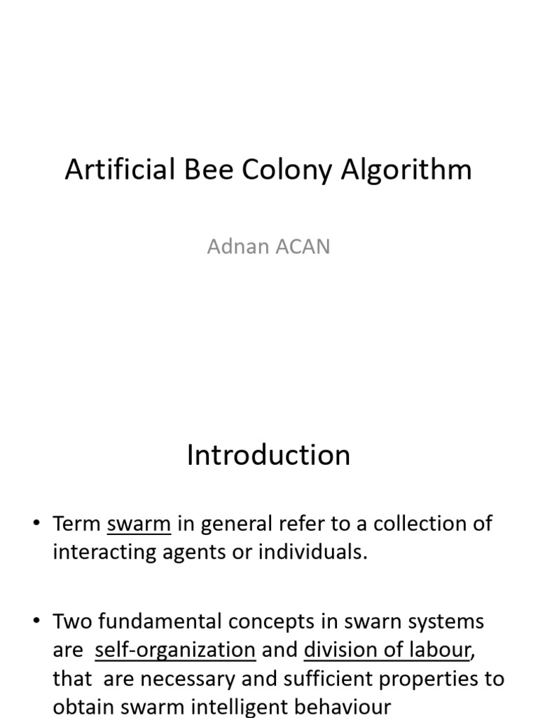 Artificial Bee Colony Algorithm | PDF | Foraging