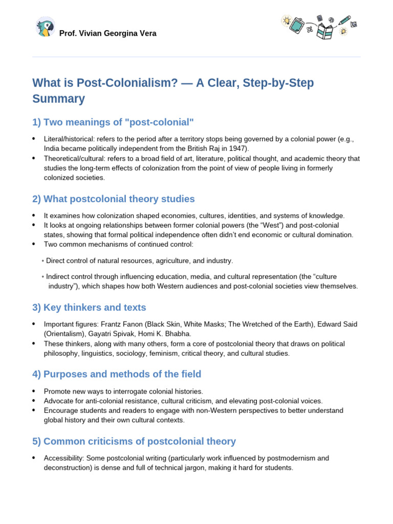 ACTIV_Post-Colonialism Explained | PDF
