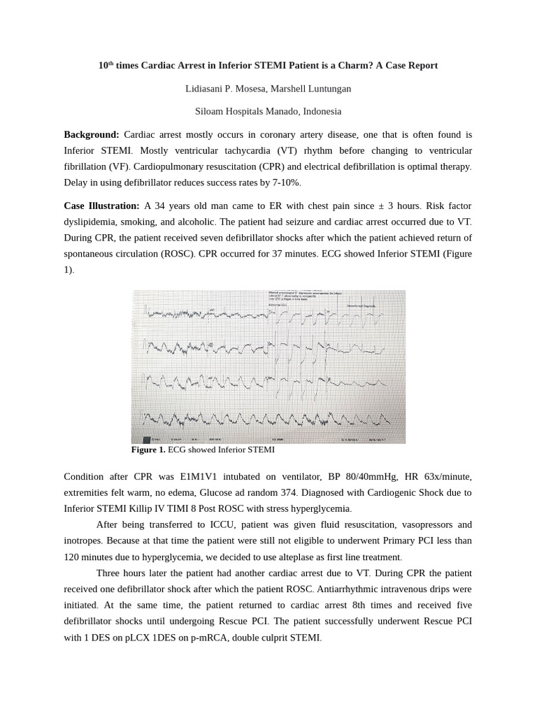 10th Times Cardiac Arrest in Inferior STEMI Patient is a Charm_Case ...