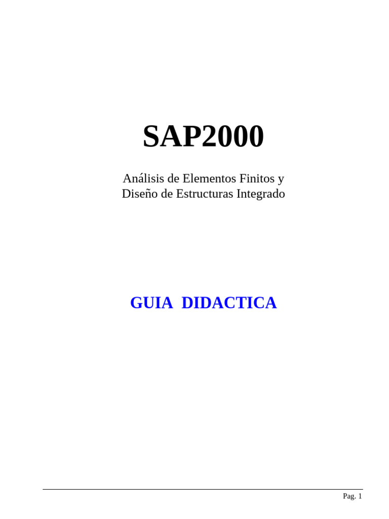 Manual Guia Didactica Sap 2000 | PDF | Ventana (informática) | Diseño