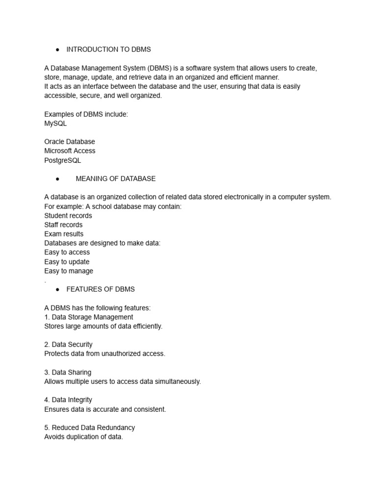 Data Base Management System | PDF
