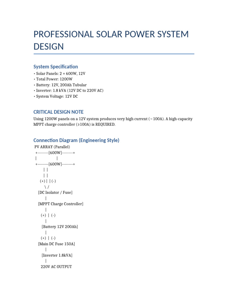 Solar System Design Advanced | PDF