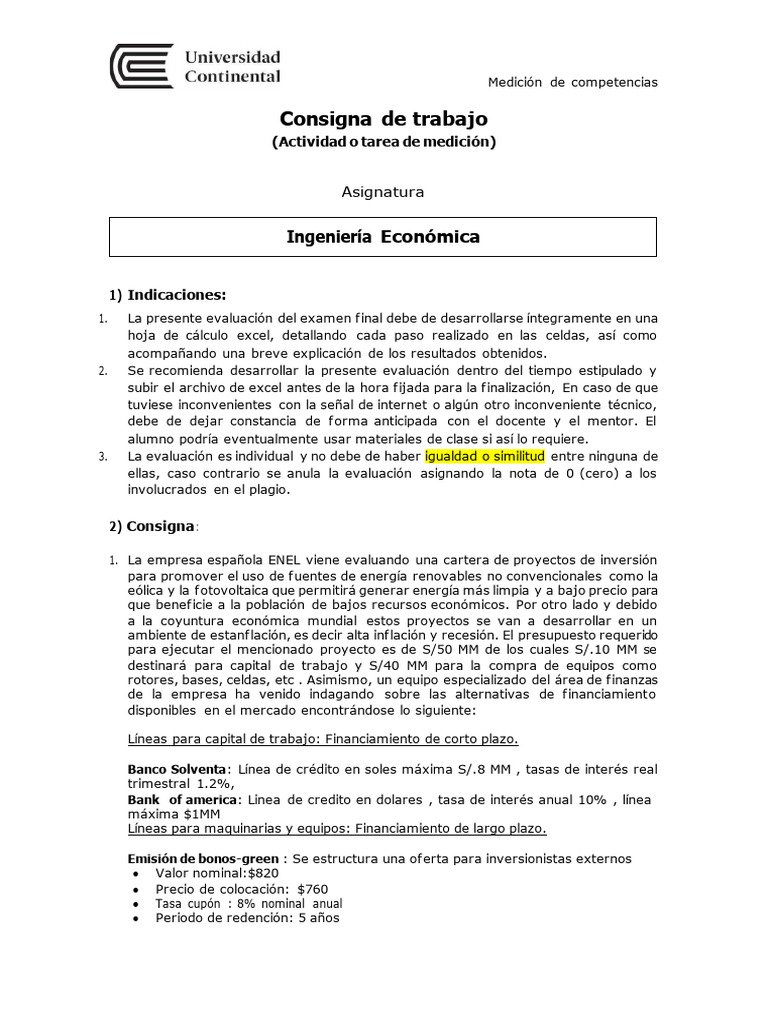 Consigna_ | PDF | Compartir (Finanzas) | Bonos (Finanzas)
