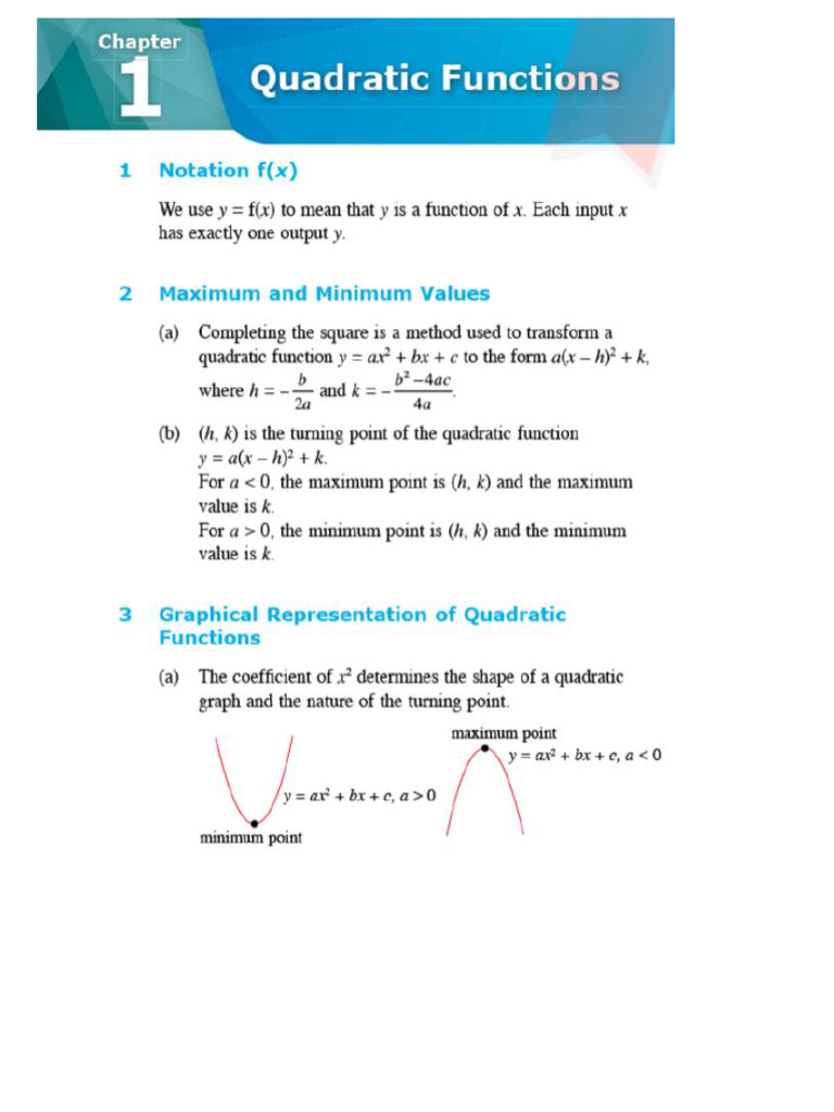 Formulae 2024 Add Math | PDF
