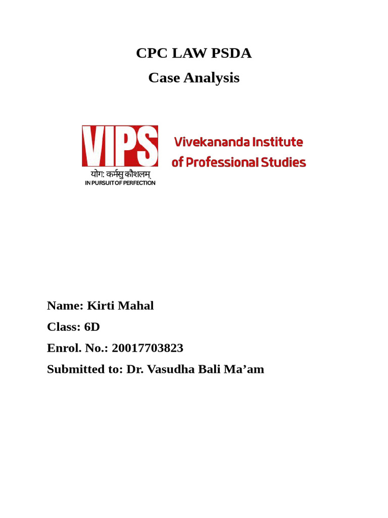 Cpc Law Psda | PDF | Judgment (Law) | Appeal