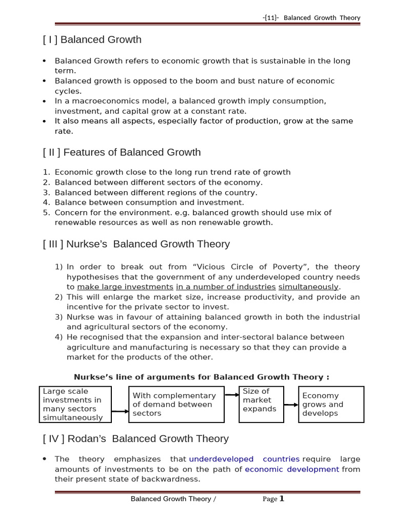 10 Balanced Growth NOTES | PDF | Economic Growth | Economies