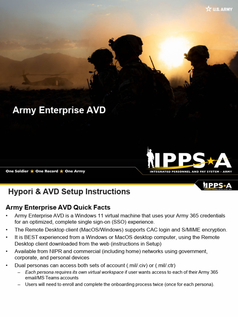 Army Enterprise AVD | PDF | Microsoft Windows | Software